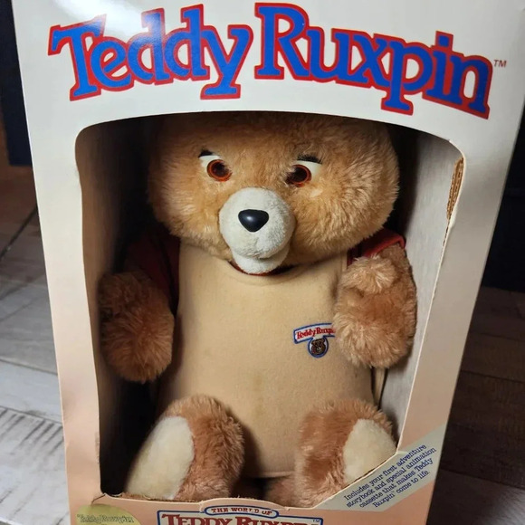 Vtge 1985 Teddy Ruxpin in orgnl box w/ books, tapes, answer box - Picture 11 of 16